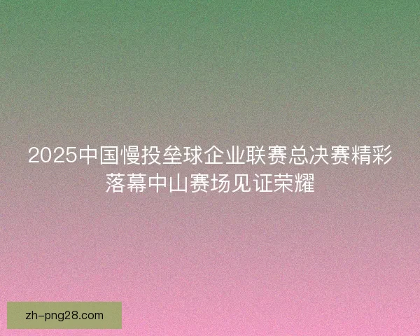 2025中国慢投垒球企业联赛总决赛精彩落幕中山赛场见证荣耀